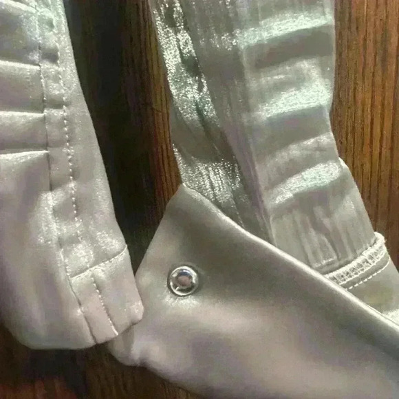 Vintage TADSHI Gold Taffeta Shimmer Blouse size 4 - Picture 3 of 7